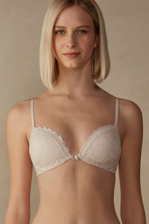 Intimissimi Silvia Push-up Bra In Lace Bež | SN-ITMSM56756