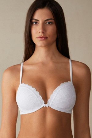 Intimissimi Silvia Push-up Bra In Lace Bijele | SN-ITMSM57119