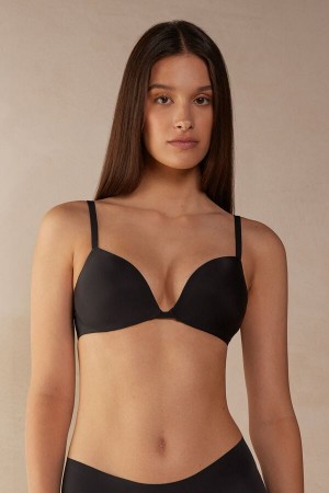 Intimissimi Silvia Push-up Bra In Ultralight Microfiber Crne | SN-ITMSM56763