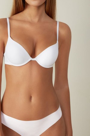 Intimissimi Simona Microfiber Super Push-up Bra Bijele | SN-ITMSM57156