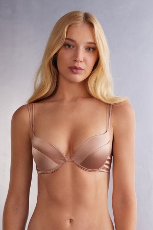 Intimissimi Simona Super Push-up Bra In Silk Bež | SN-ITMSM56775