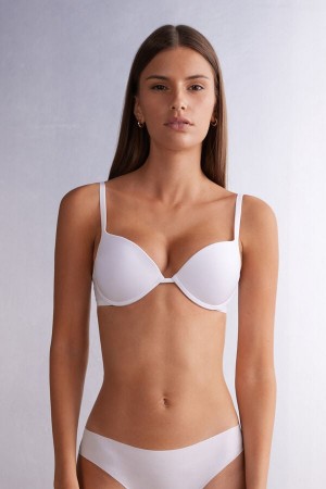 Intimissimi Simona Super Push-up Bra In Ultralight Microfiber Bijele | SN-ITMSM57307