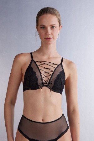 Intimissimi Sinful Fantasies Elena Balconette Bra Crne | SN-ITMSM56893