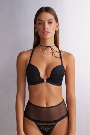 Intimissimi Sinful Fantasies Monica Push-up Bra Crne | SN-ITMSM56792