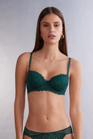 Intimissimi Sofia Balconette Bra In Lace Zelene | SN-ITMSM56587