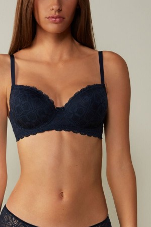 Intimissimi Sofia Balconette Bra In Lace Plave | SN-ITMSM56438