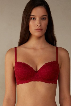 Intimissimi Sofia Balconette Bra In Lace Crvene | SN-ITMSM57243