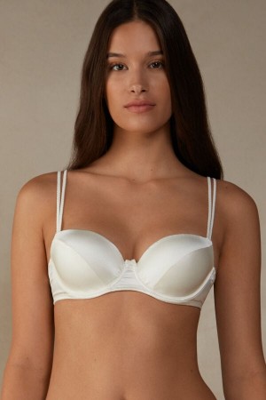 Intimissimi Sofia Balconette Bra In Silk Bijele | SN-ITMSM56488