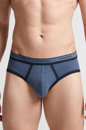 Intimissimi Stretch Supima® Cotton Brief With Logo Detail Plave | SN-ITMSM58560