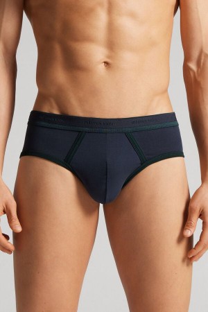 Intimissimi Stretch Supima® Cotton Brief With Logo Detail Crne | SN-ITMSM58580