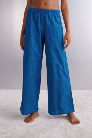 Intimissimi Sweet Escape Sangallo Full Length Pants Plave | SN-ITMSM58255