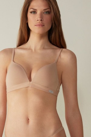 Intimissimi Tiziana Triangle Bra In Cotton Bež | SN-ITMSM56631