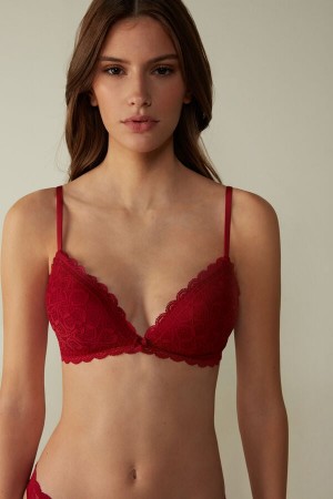 Intimissimi Tiziana Triangle Bra In Lace Crvene | SN-ITMSM56659