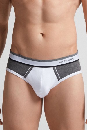 Intimissimi Two-tone Stretch Supima® Cotton Briefs Sive | SN-ITMSM58557