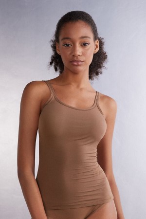 Intimissimi Ultralight Supima® Cotton Top Bež | SN-ITMSM57945