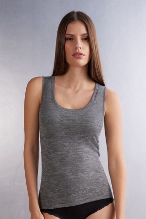 Intimissimi Vuna & Cotton Tank Top Sive | SN-ITMSM58025