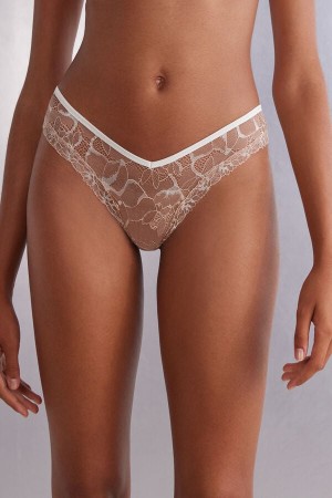 Intimissimi What A Beauty ‘80s Stil Brazilian Panties Bež | SN-ITMSM57497