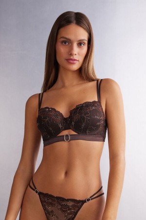 Intimissimi Winter Shades Sofia Balconette Bra Smeđe | SN-ITMSM57375