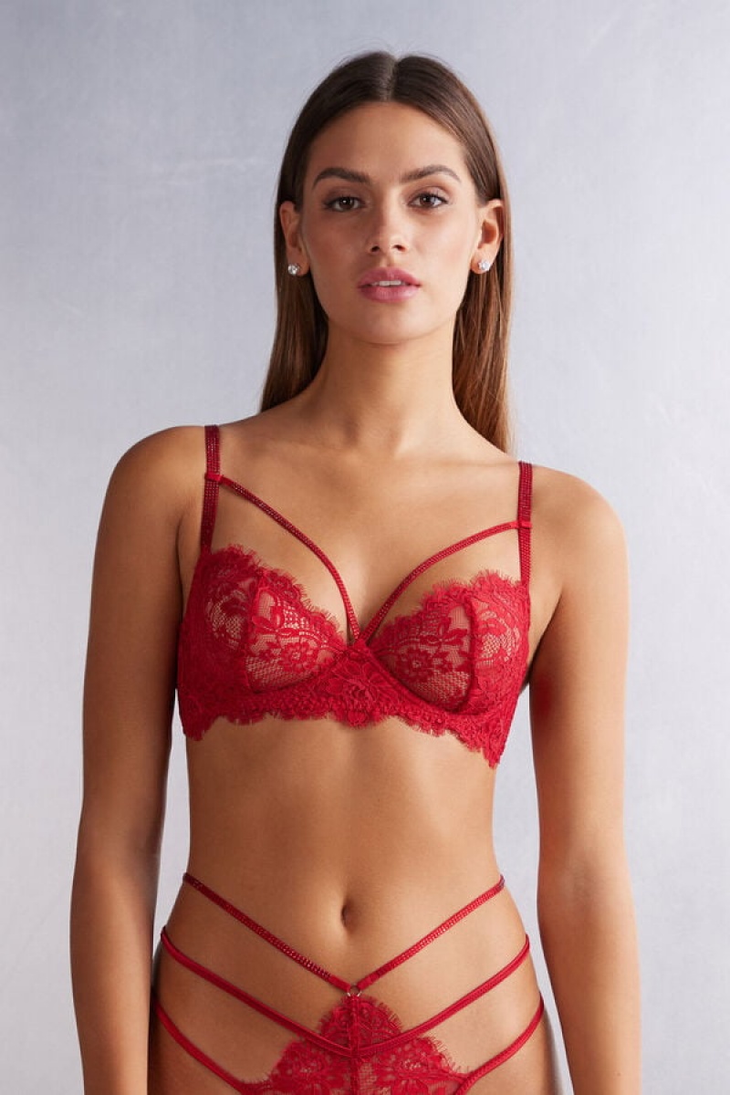 Intimissimi A Special Moment Balconette Bra Crvene | SN-ITMSM56598