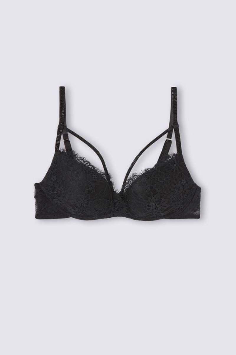 Intimissimi A Special Moment Gioia Push-up Bra Crne | SN-ITMSM56798