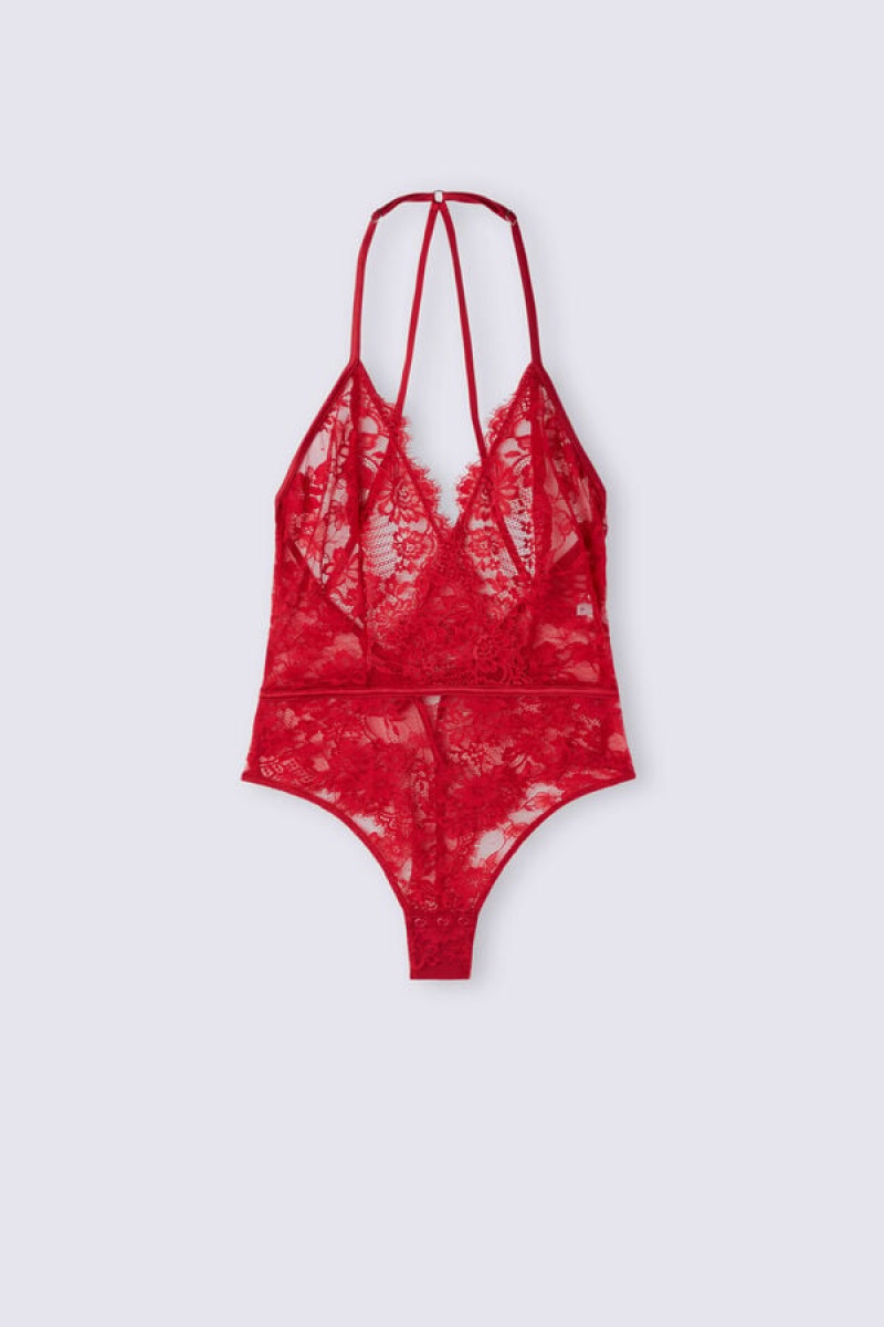 Intimissimi A Special Moment Lace Bodysuit Crvene | SN-ITMSM57883