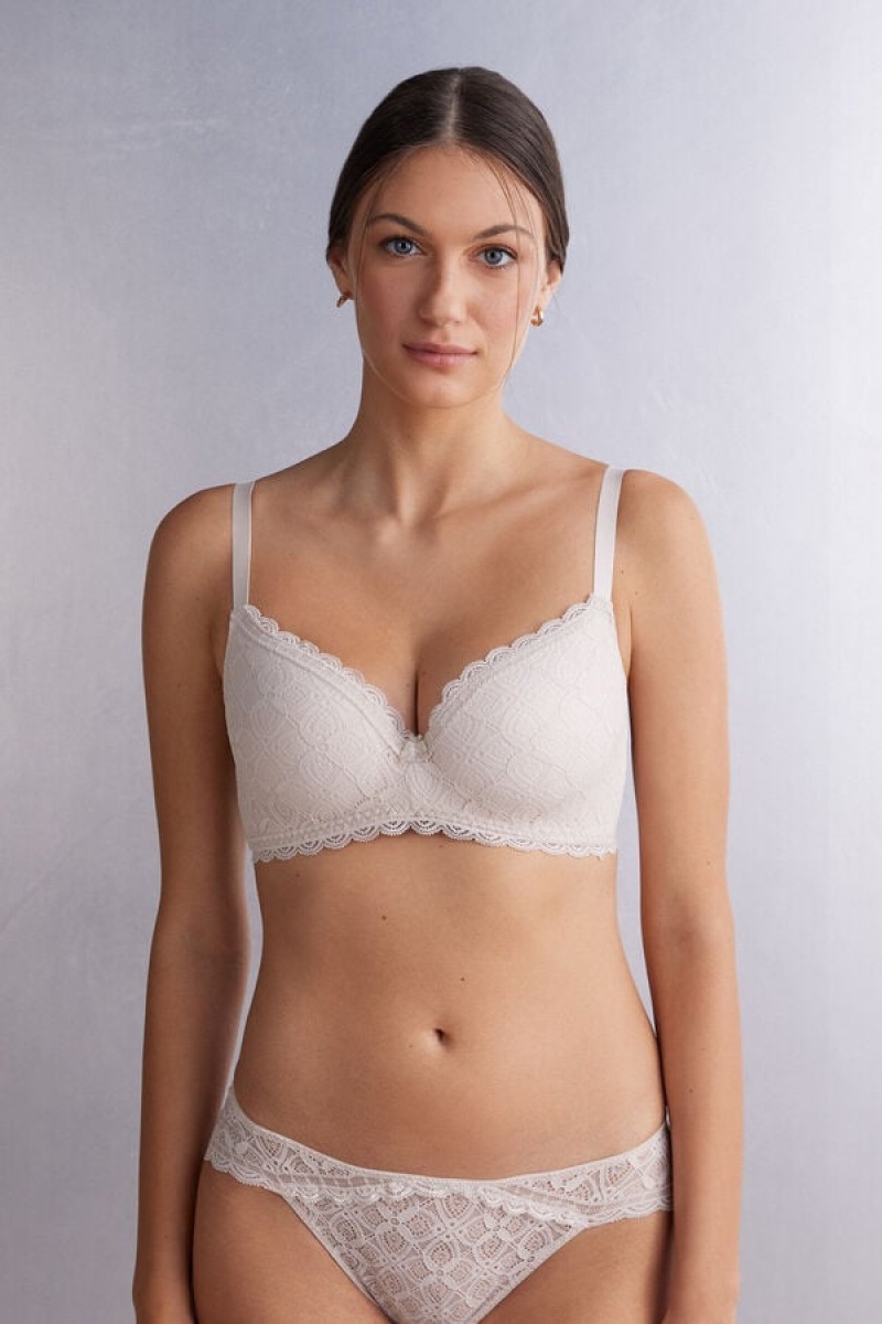 Intimissimi Adele Triangle Bra In Lace Bež | SN-ITMSM56695