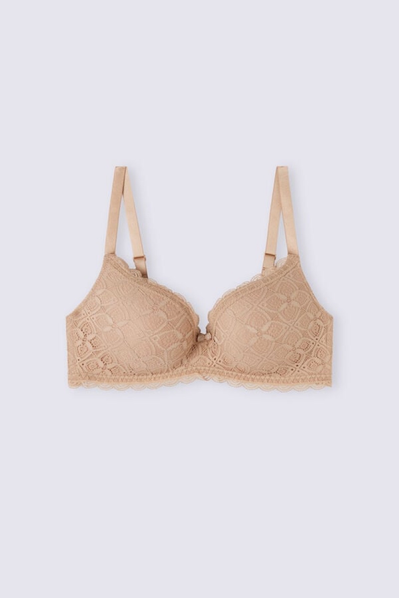 Intimissimi Adele Triangle Bra In Lace Bež | SN-ITMSM56699