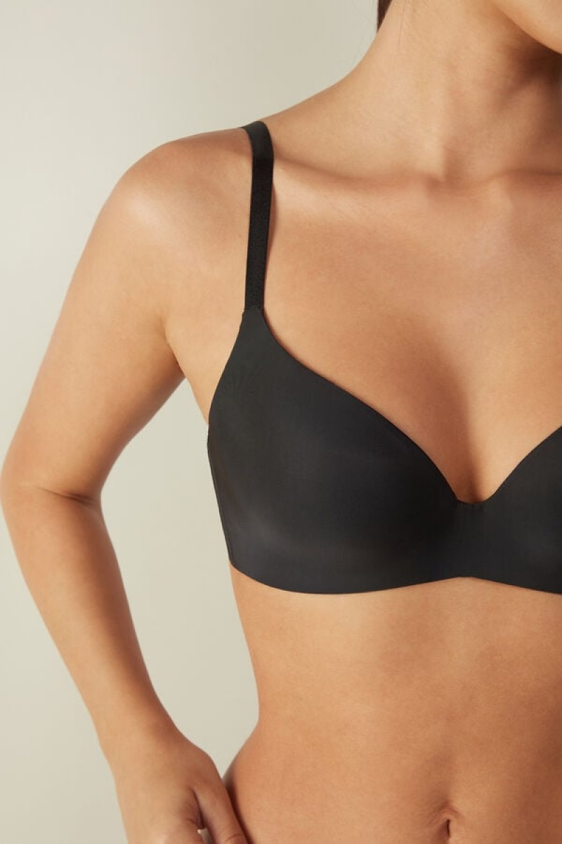 Intimissimi Adele Triangle Bra In Ultralight Microfiber Crne | SN-ITMSM56634