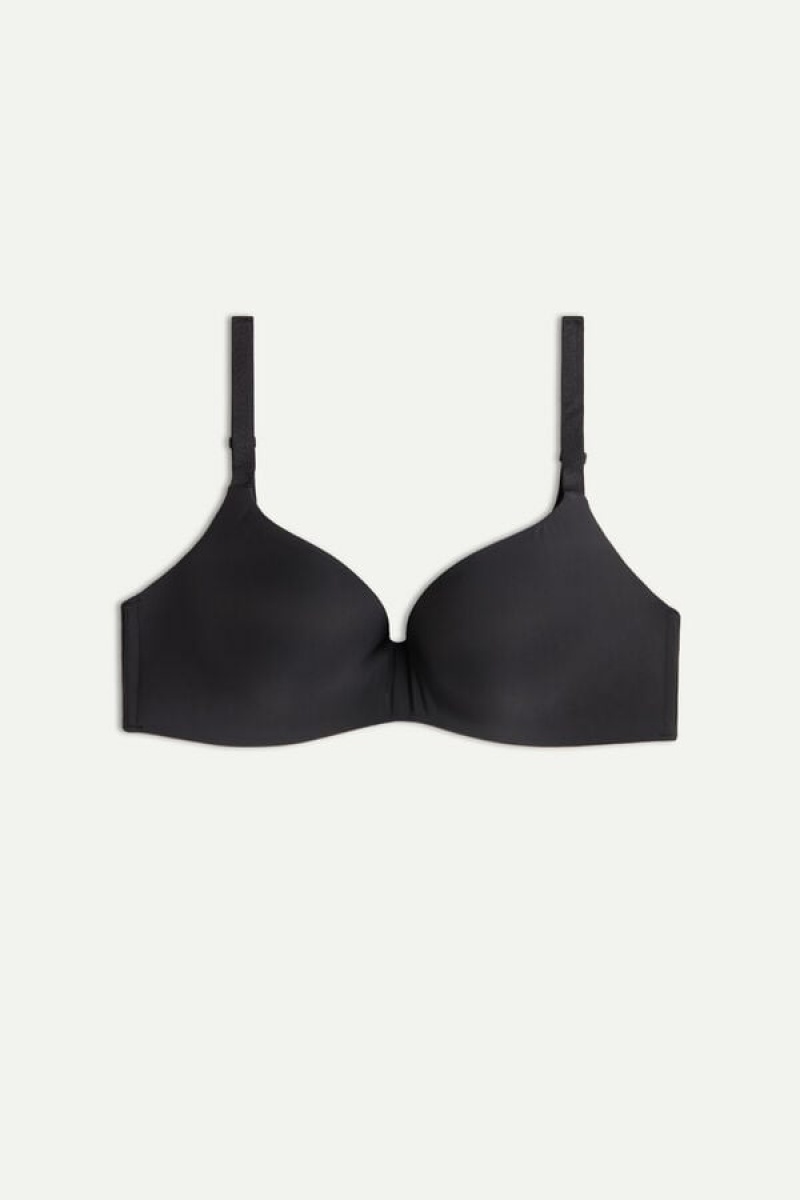 Intimissimi Adele Triangle Bra In Ultralight Microfiber Crne | SN-ITMSM56634