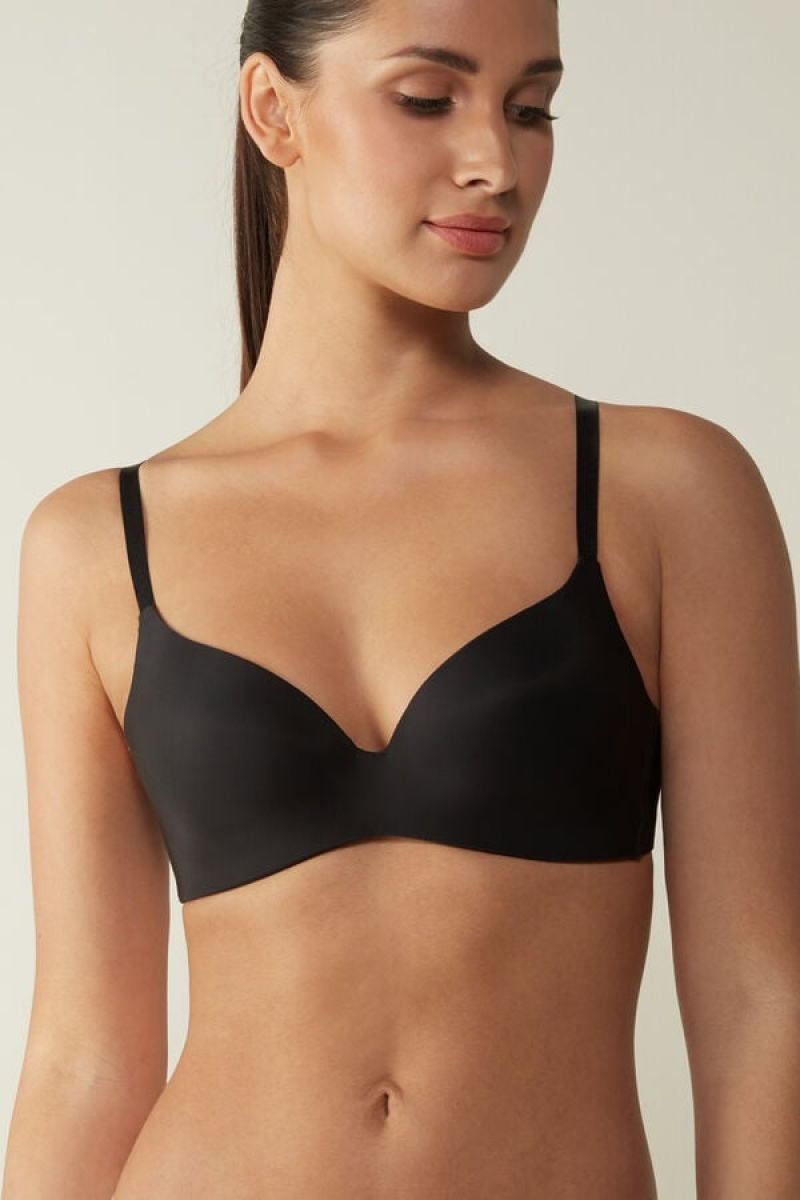 Intimissimi Adele Triangle Bra In Ultralight Microfiber Crne | SN-ITMSM56634