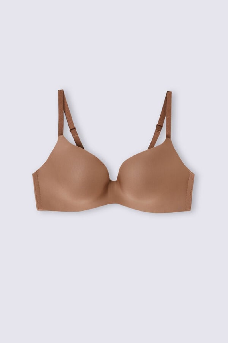 Intimissimi Adele Triangle Bra In Ultralight Microfiber Bež | SN-ITMSM56677