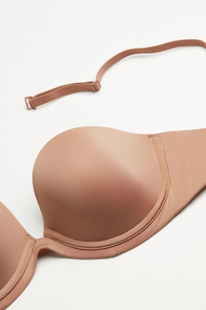 Intimissimi Anna Bandeau Bra In Ultralight Microfiber Bež | SN-ITMSM57194