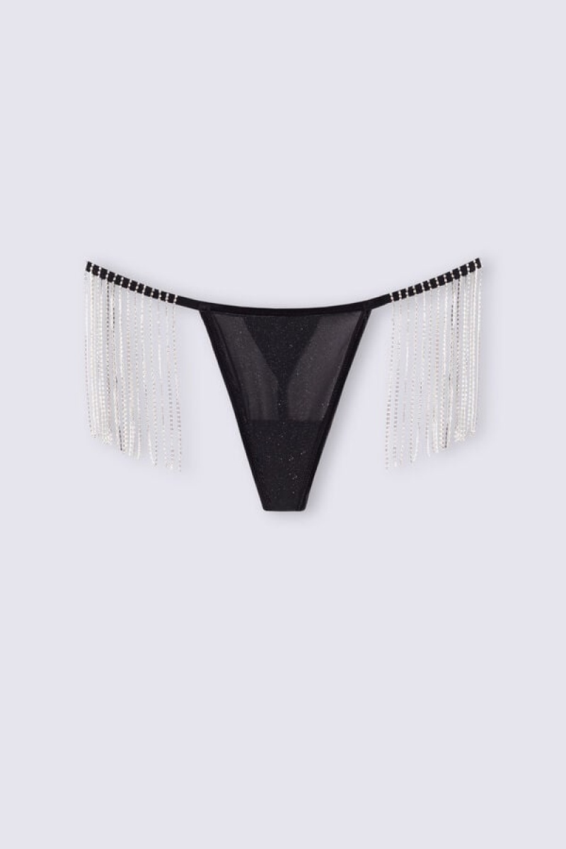 Intimissimi Baby I Am A Star String Thong Crne | SN-ITMSM57764