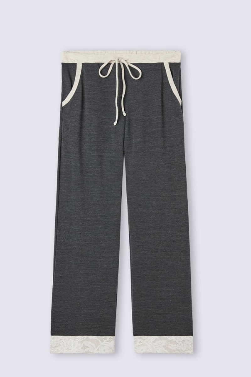 Intimissimi Baby It’S Cold Outside Modal And Vuna Full Length Palazzo Pants Sive | SN-ITMSM58304