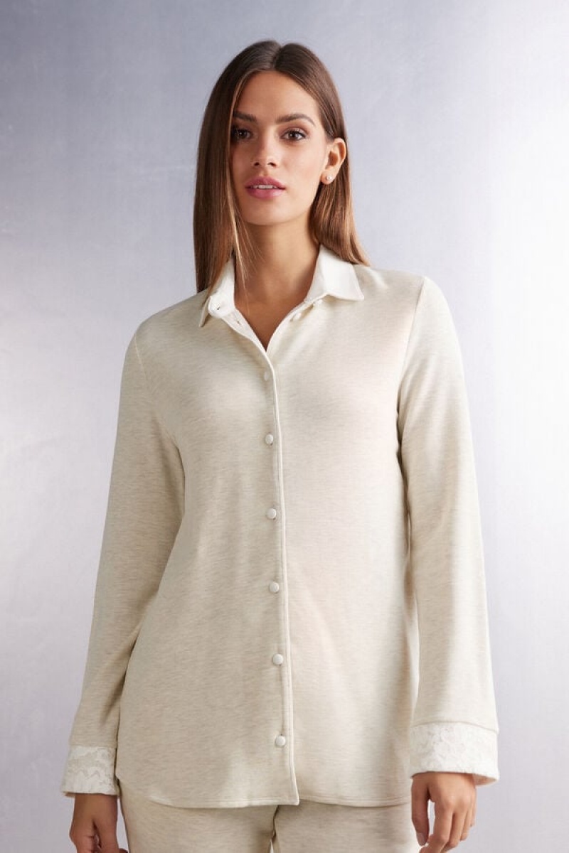 Intimissimi Baby It’S Cold Outside Modal And Vuna Button Up Shirt | SN-ITMSM58308