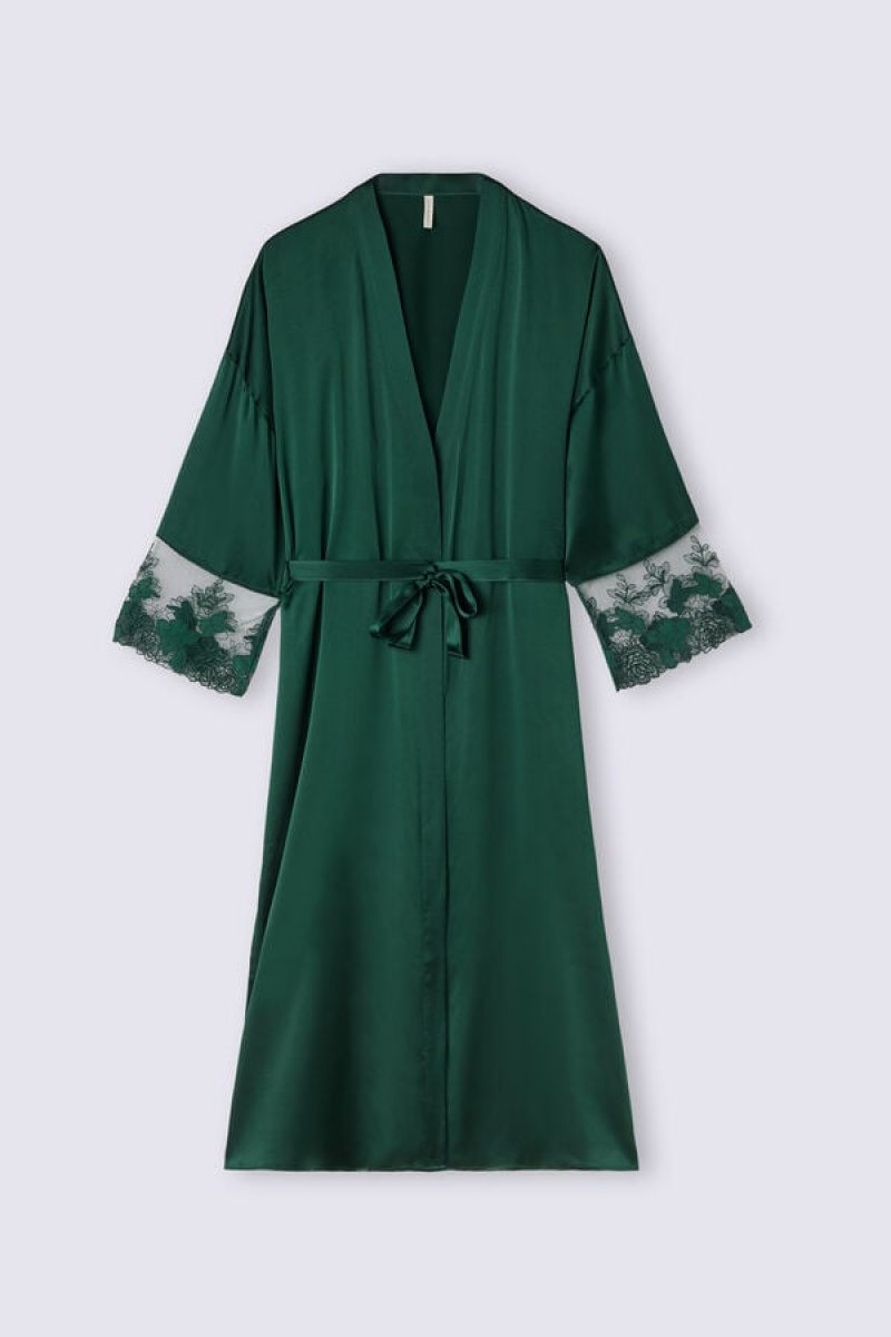 Intimissimi Be Your Own Muse Silk Robe Zelene | SN-ITMSM58442