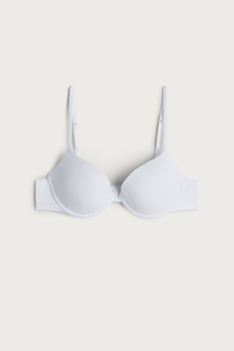 Intimissimi Bellissima Push-up Bra In Microfiber Bijele | SN-ITMSM56714