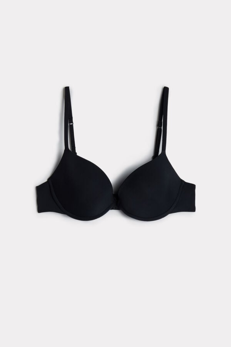 Intimissimi Bellissima Push-up Bra In Microfiber Crne | SN-ITMSM56715