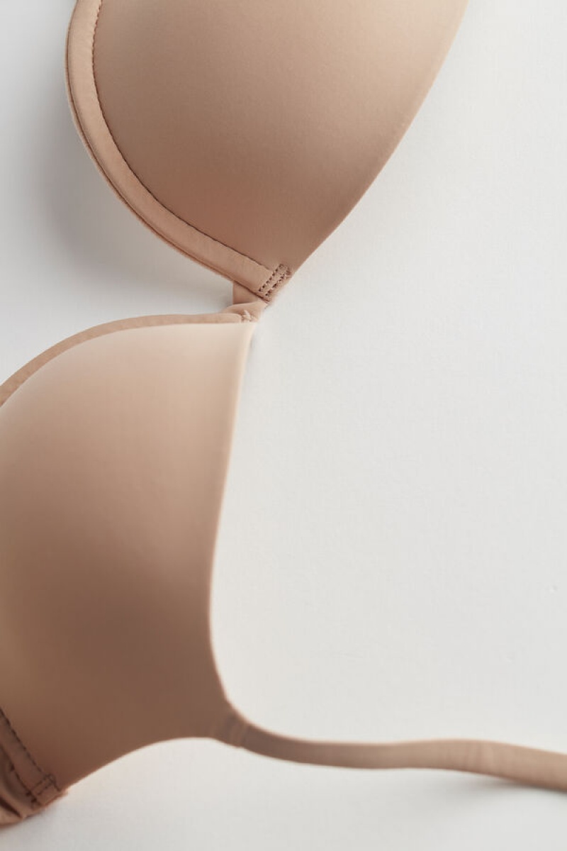 Intimissimi Bellissima Push-up Bra In Microfiber Bež | SN-ITMSM56716