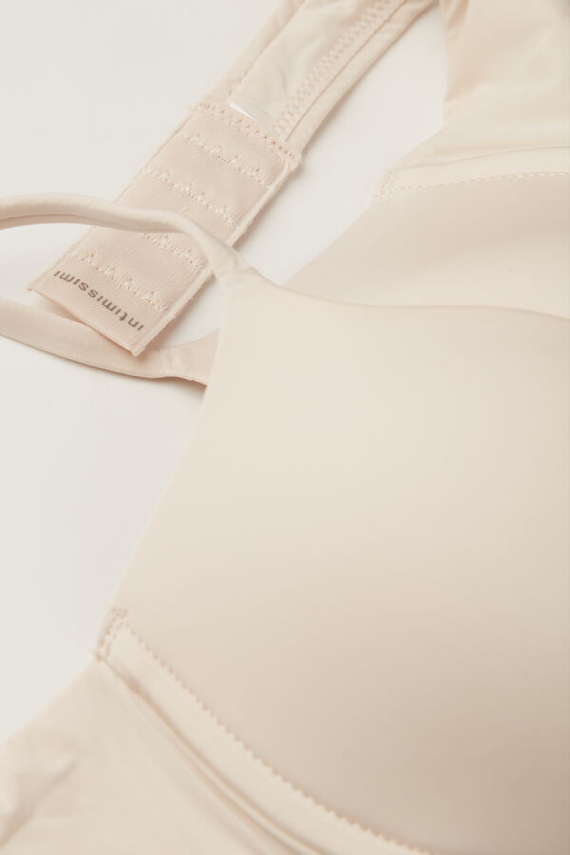 Intimissimi Bellissima Push-up Bra In Ultralight Microfiber Bež | SN-ITMSM57309