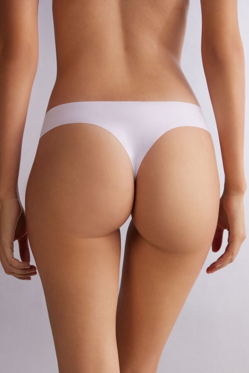 Intimissimi Brazilian Panties In Seamless Ultra Light Microfiber Bijele | SN-ITMSM57410