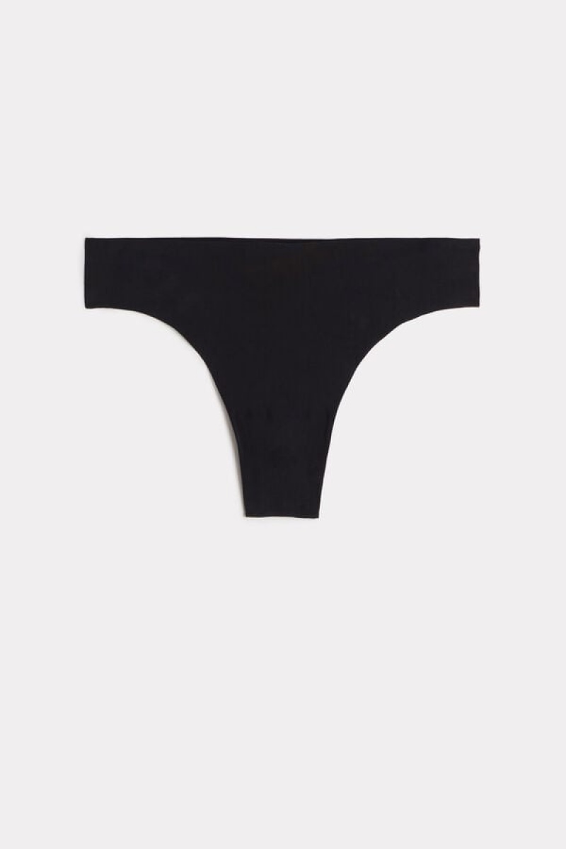 Intimissimi Brazilian Panties In Seamless Ultra Light Microfiber Crne | SN-ITMSM57411