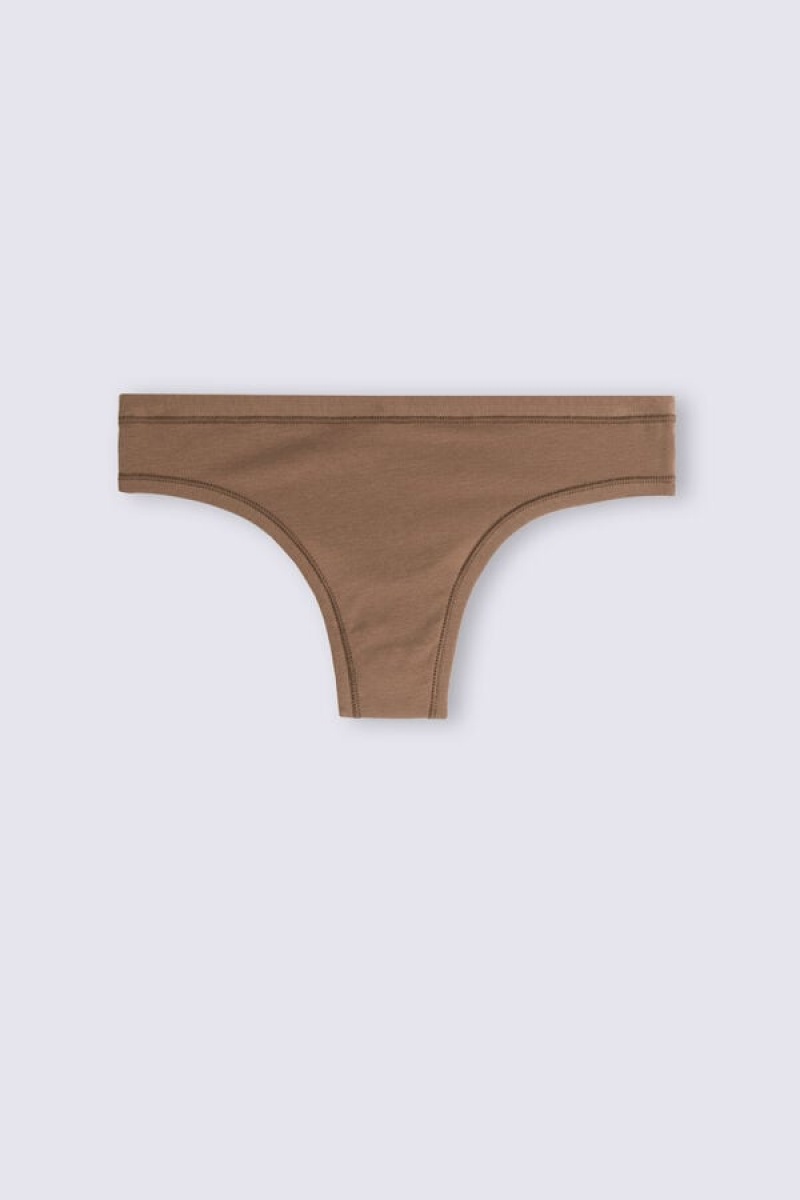 Intimissimi Brazilian Panties In Ultralight Supima® Cotton Bež | SN-ITMSM57432