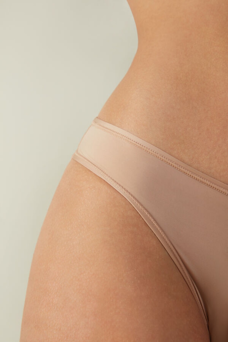 Intimissimi Brazilian Panties In Ultralight Microfiber Bež | SN-ITMSM57435