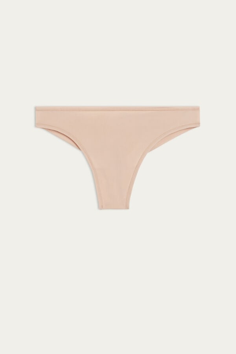 Intimissimi Brazilian Panties In Ultralight Microfiber Bež | SN-ITMSM57435