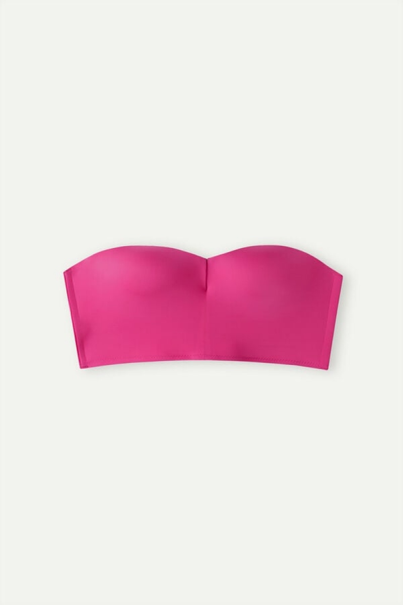 Intimissimi Bustier Bra Top In Ultralight Microfiber Roze | SN-ITMSM56865