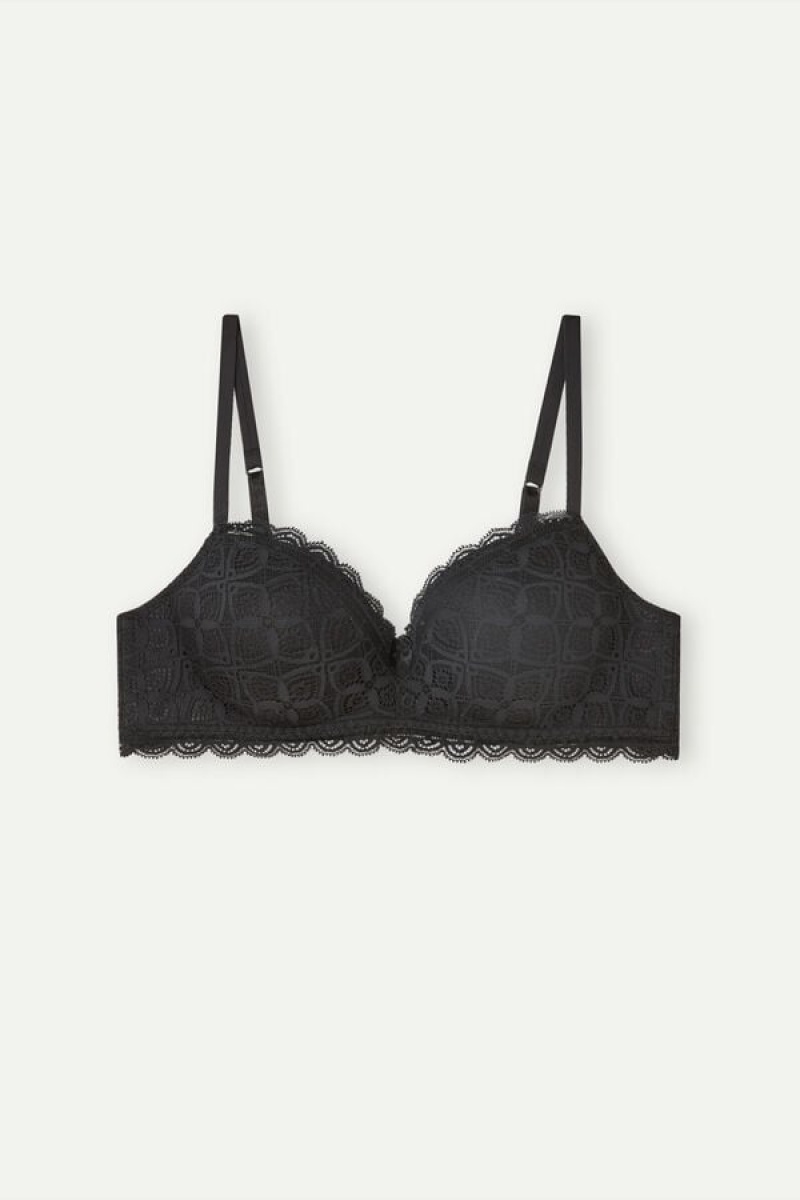 Intimissimi Claudia Balconette Bra In Lace Crne | SN-ITMSM57122