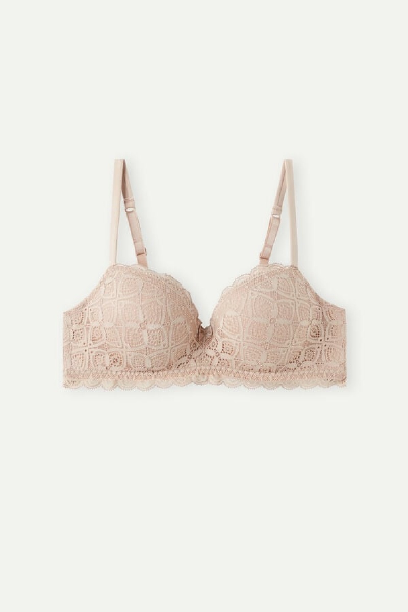 Intimissimi Claudia Balconette Bra In Lace Bež | SN-ITMSM57124