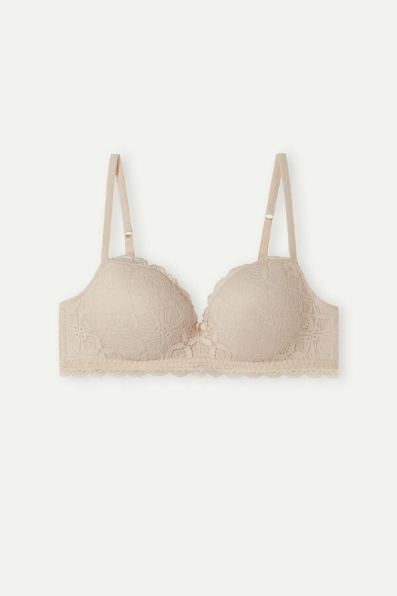 Intimissimi Claudia Balconette Bra In Lace Bež | SN-ITMSM57125