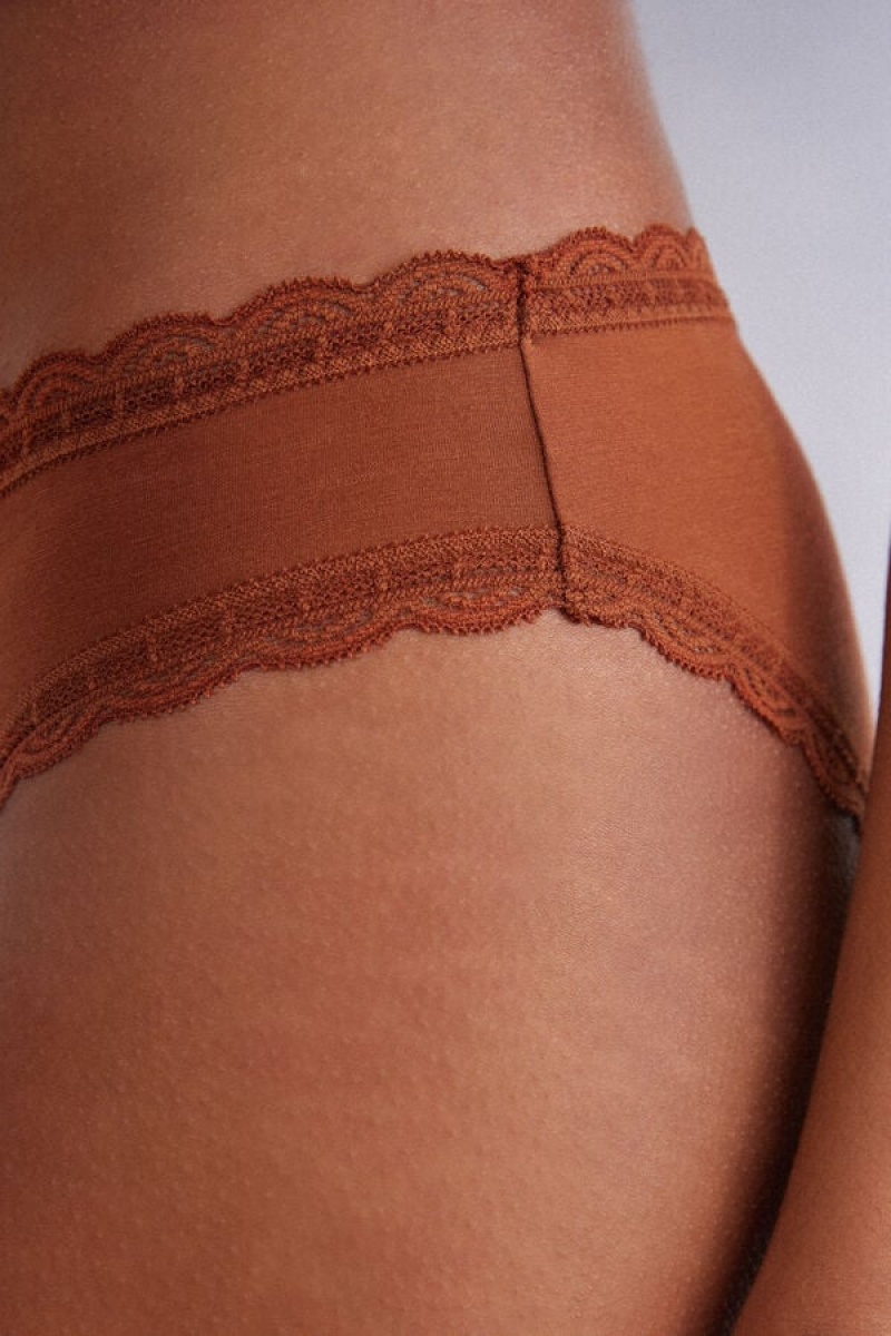 Intimissimi Cotton And Lace Panties Narančaste | SN-ITMSM57590